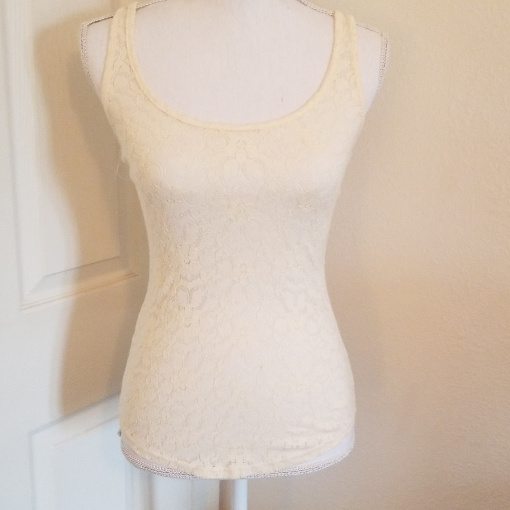 NWT White lace tank